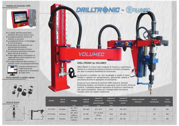 Unità integrata di foratura e maschiatura Drilltronic