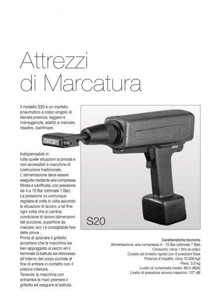 Apparecchio portatile pneumatico modello S20