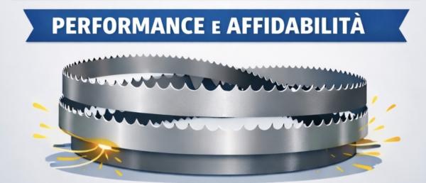 LAME A NASTRO AL COBALTO BIMETAL M42 RINFORZATE 2060X20X0.90 T5/7